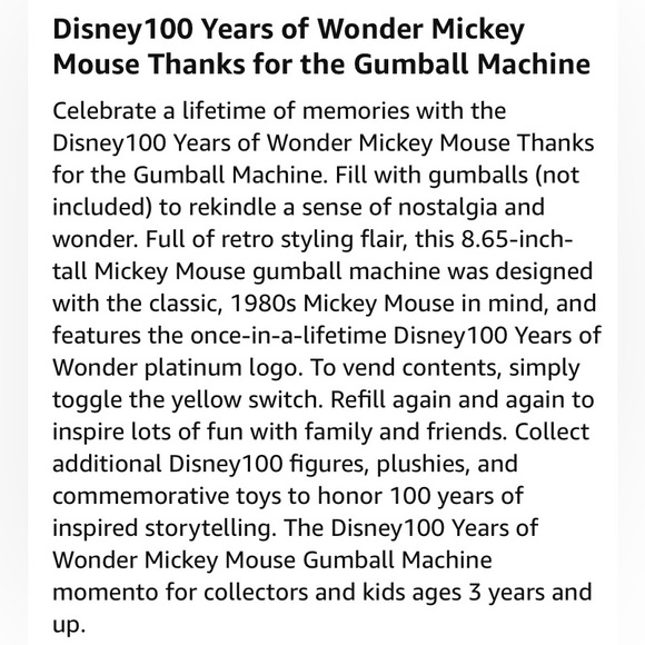 Disney Mickey Mouse Gumball Machine 100 Years of Wonder - Picture 12 of 13